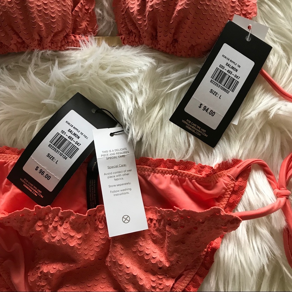 VIX Scales Ripple Bikini Separates - Salmon - Picture 2 of 8